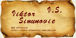 Viktor Simunović vizit kartica